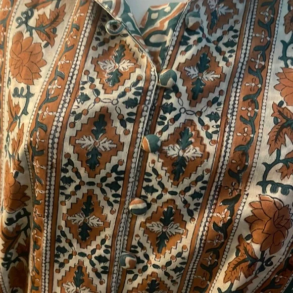 Anthropologie Sue Sartor Short-Sleeve Printed Midi Dress - Picture 7 of 9